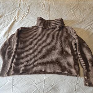 SHEIN Chocolate Brown Cowl Neck Sweater